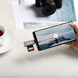 Lecteur De Cartes Anker Usb-C 2 En 1 Lecteur De Cartes Anker Usb-C 2 En 1