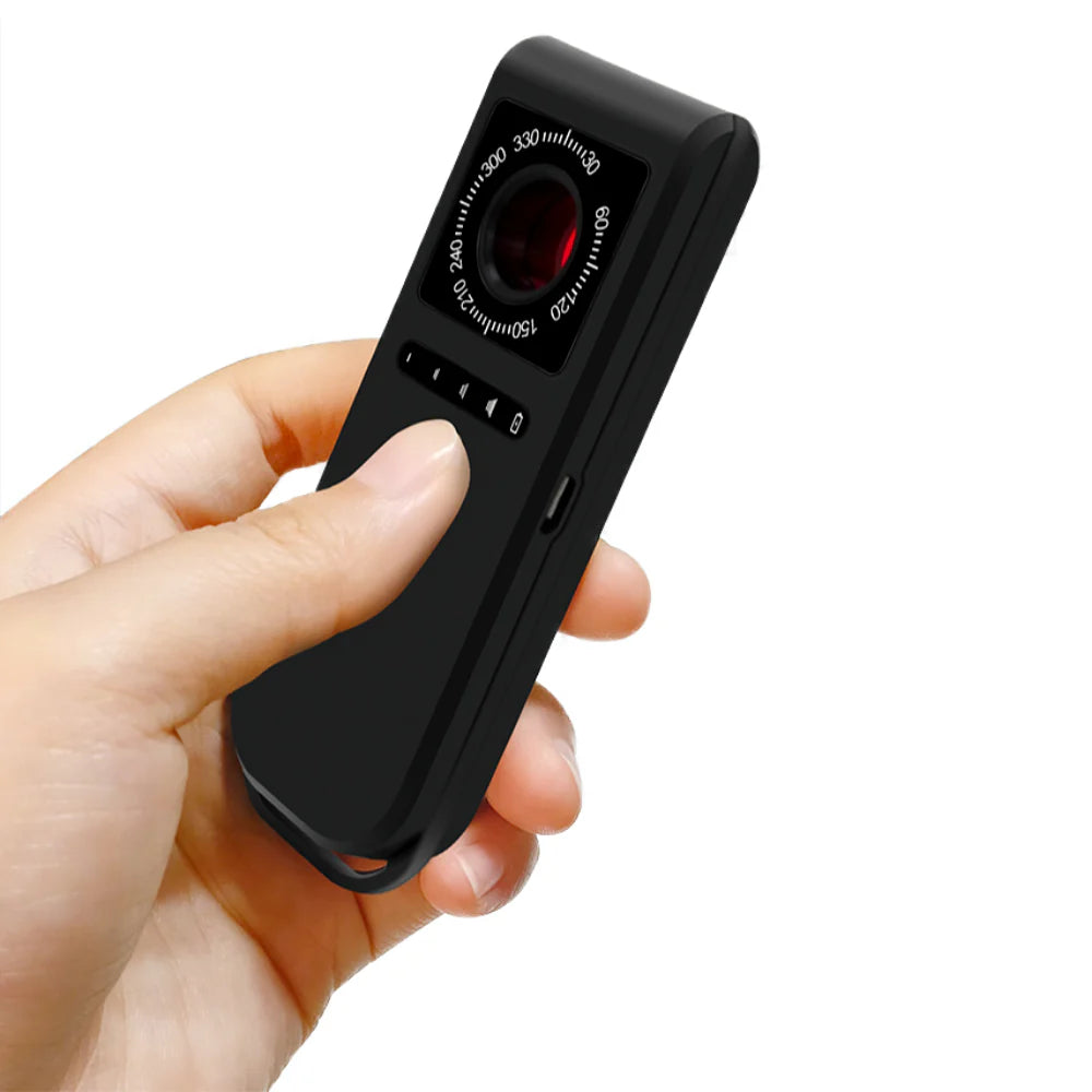 Wired or wireless hidden camera detector 