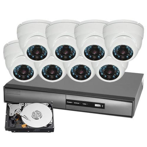 Ensemble complet 8 caméras 2MP avec DVR et disque dur