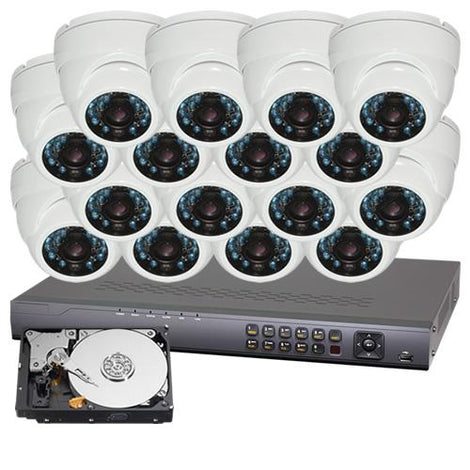 Ensemble De 16 Caméras 2Mp Fullhd Avec Enregistreur Et Disque Dur 4Tb