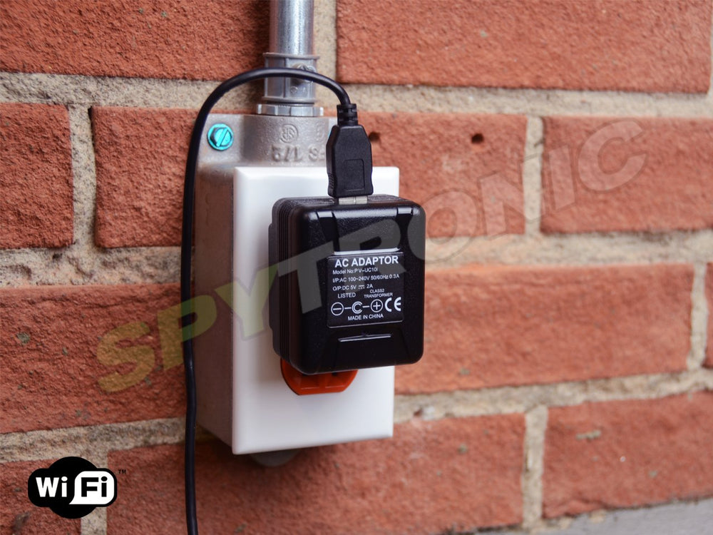 LawMate Chargeur mural USB avec caméra cachée FHD Wi-Fi