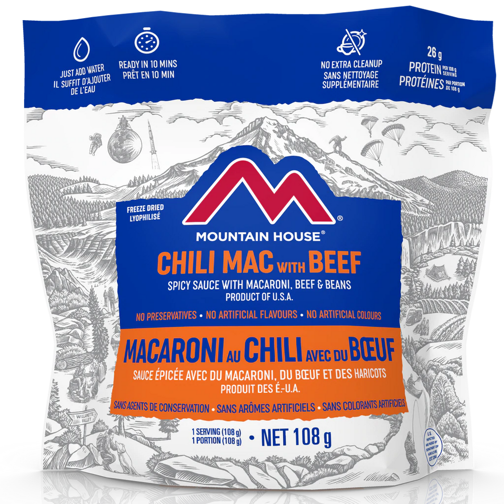 Macaroni Chili avec boeuf de Mountain House Repas lyophilisé
